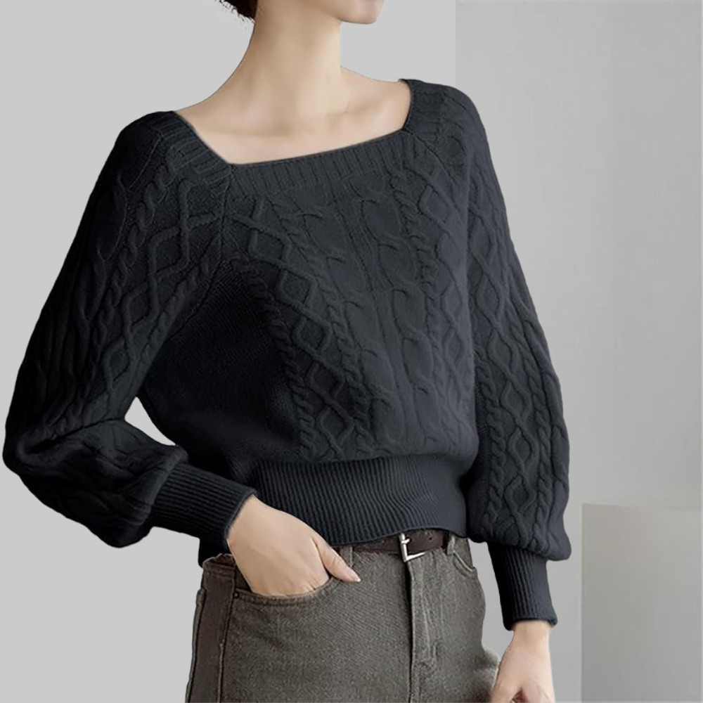 Naomi - Trendy Gebreide Trui met Puff Mouwen