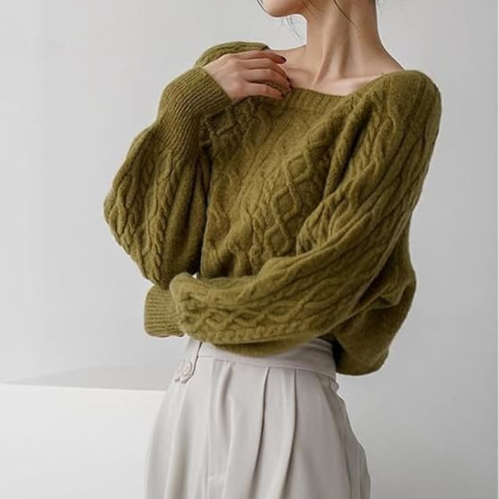 Naomi - Trendy Gebreide Trui met Puff Mouwen