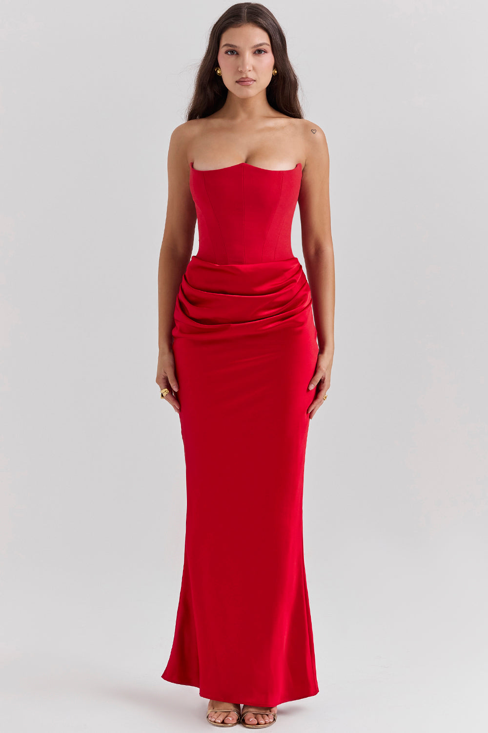 Amara Verfijnde Strapless Jurk