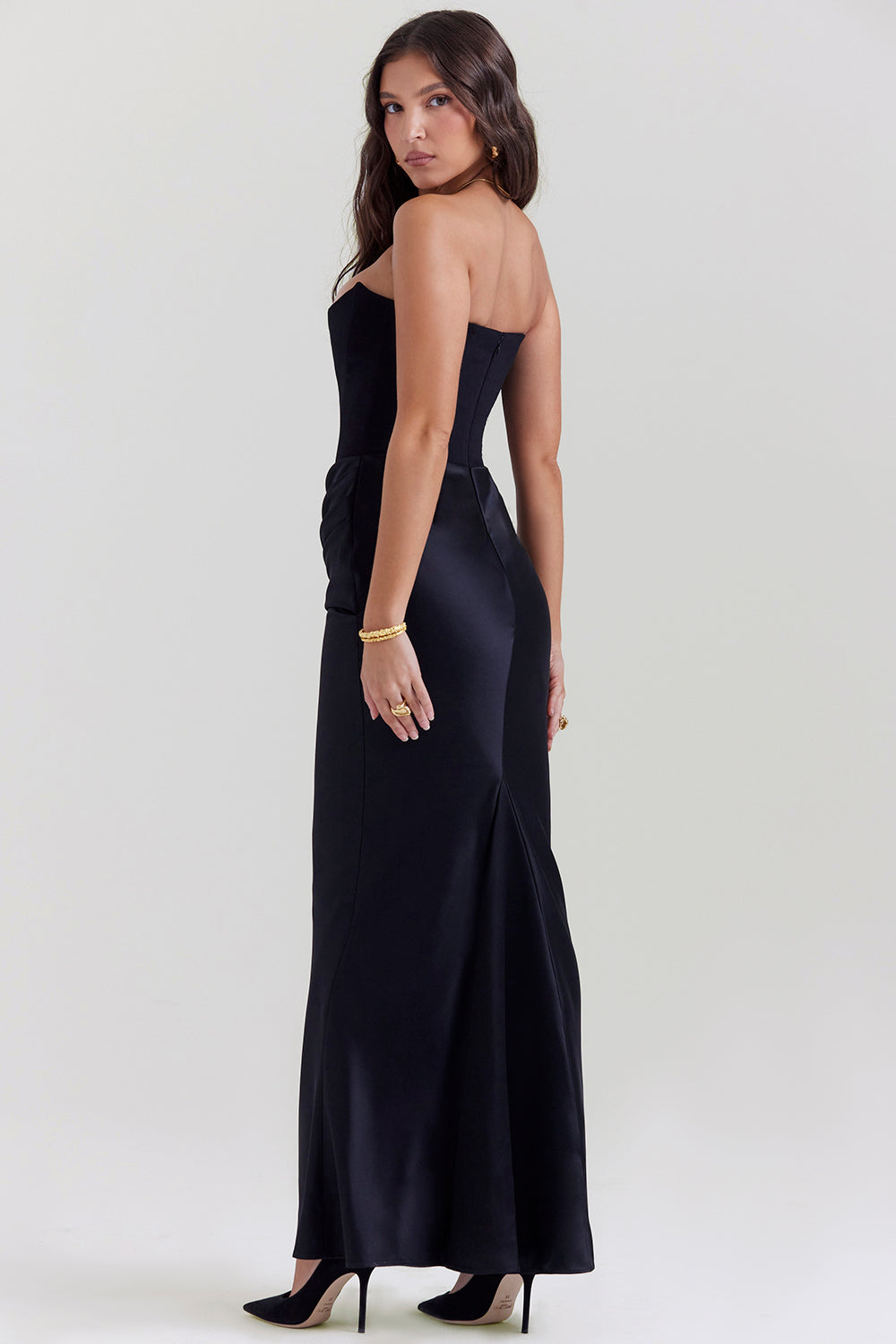Amara Verfijnde Strapless Jurk