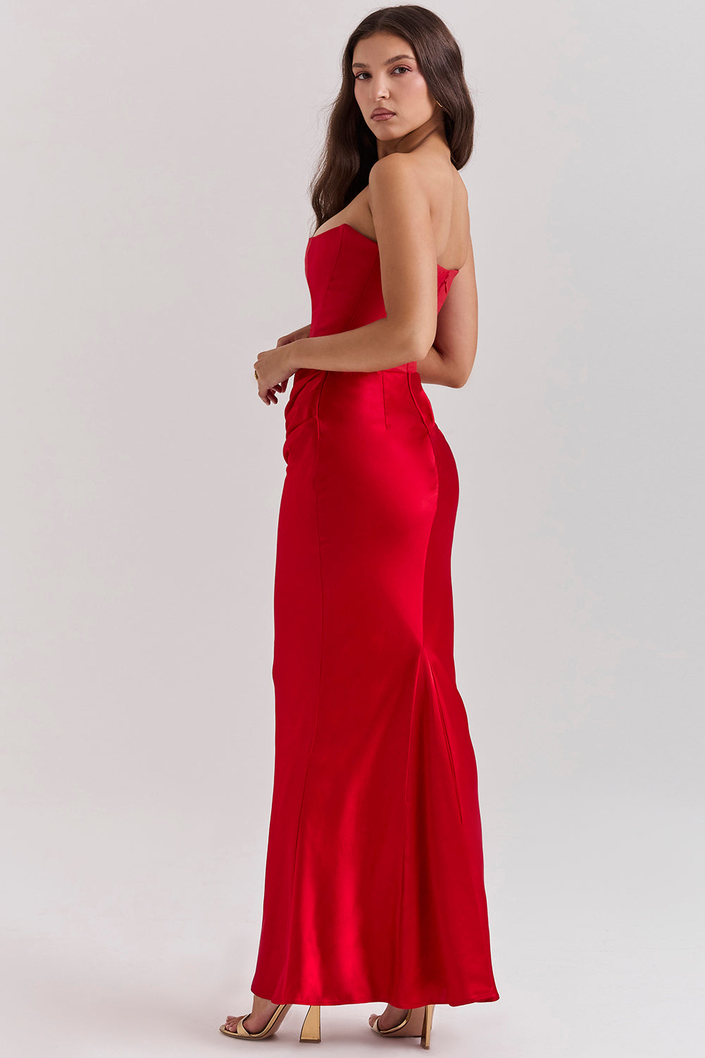 Amara Verfijnde Strapless Jurk