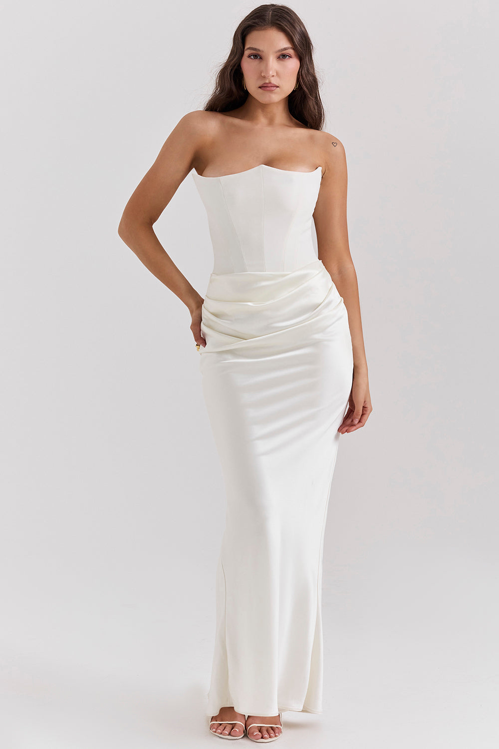 Amara Verfijnde Strapless Jurk