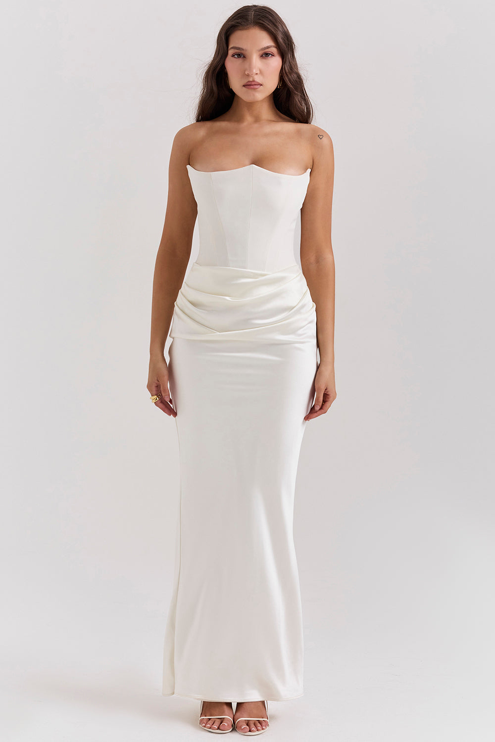 Amara Verfijnde Strapless Jurk