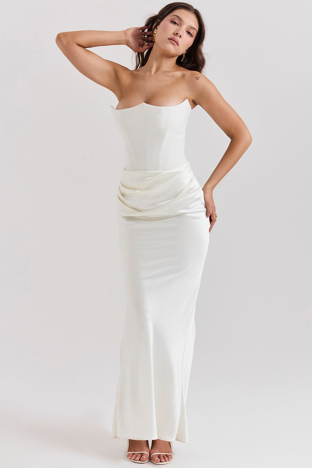 Amara Verfijnde Strapless Jurk