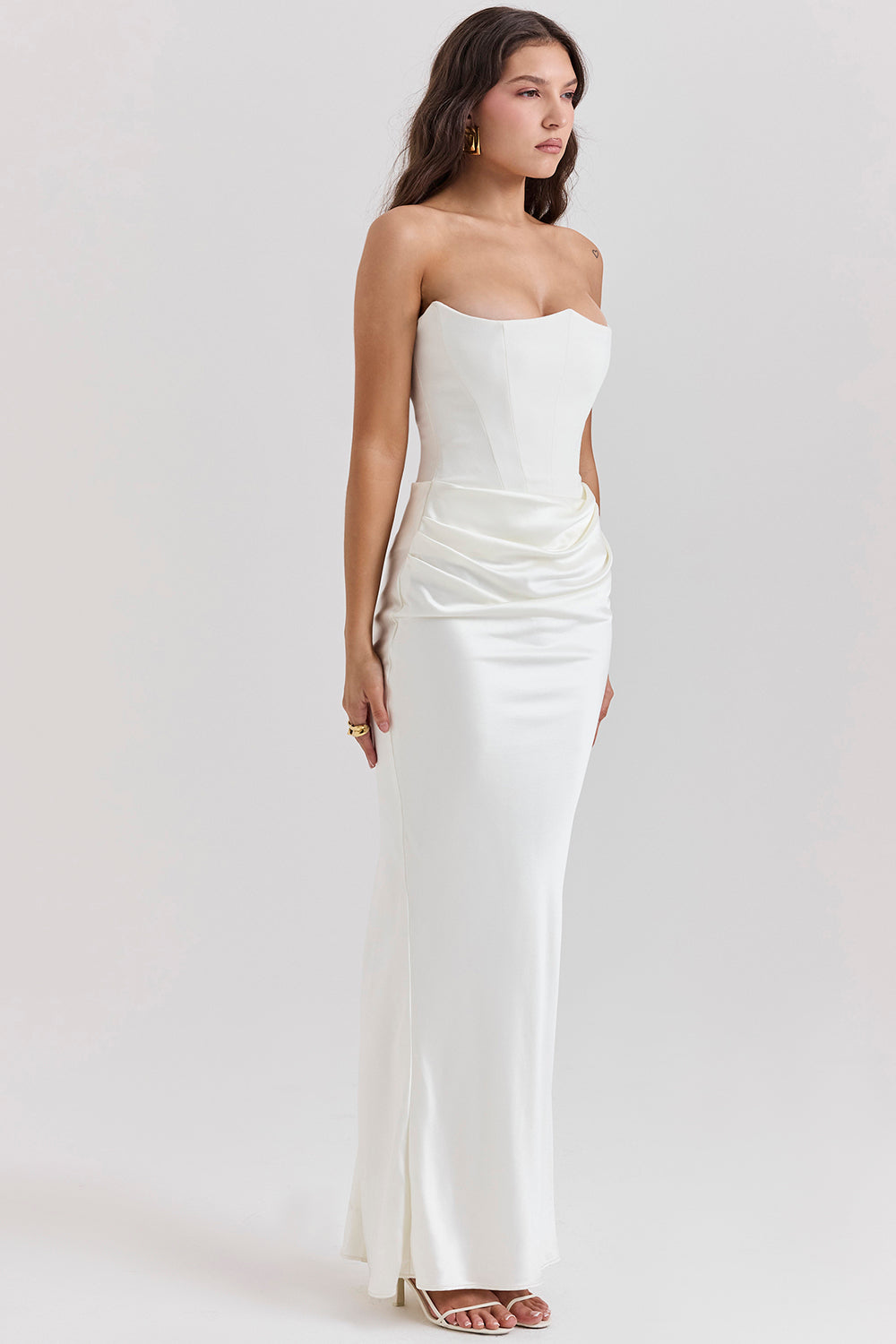 Amara Verfijnde Strapless Jurk