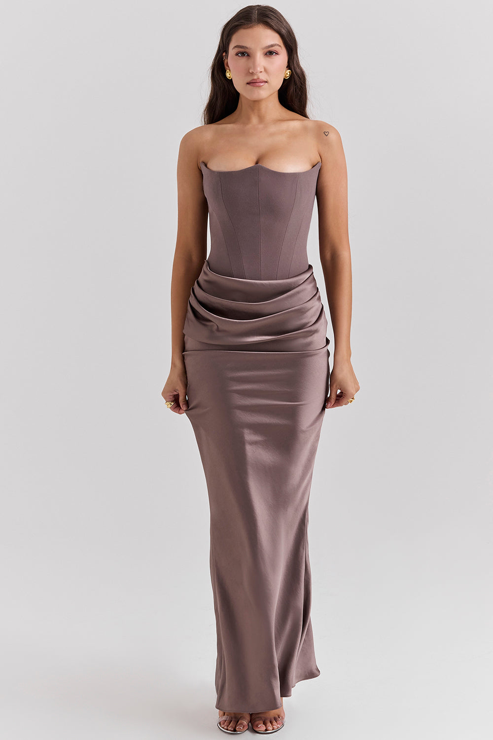 Amara Verfijnde Strapless Jurk