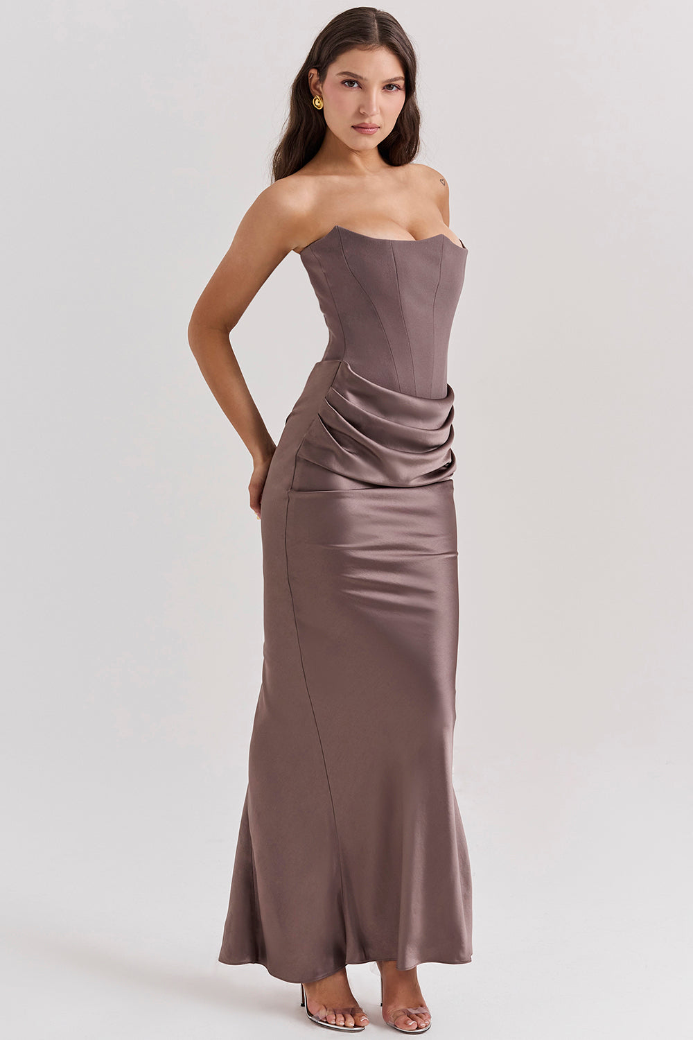 Amara Verfijnde Strapless Jurk