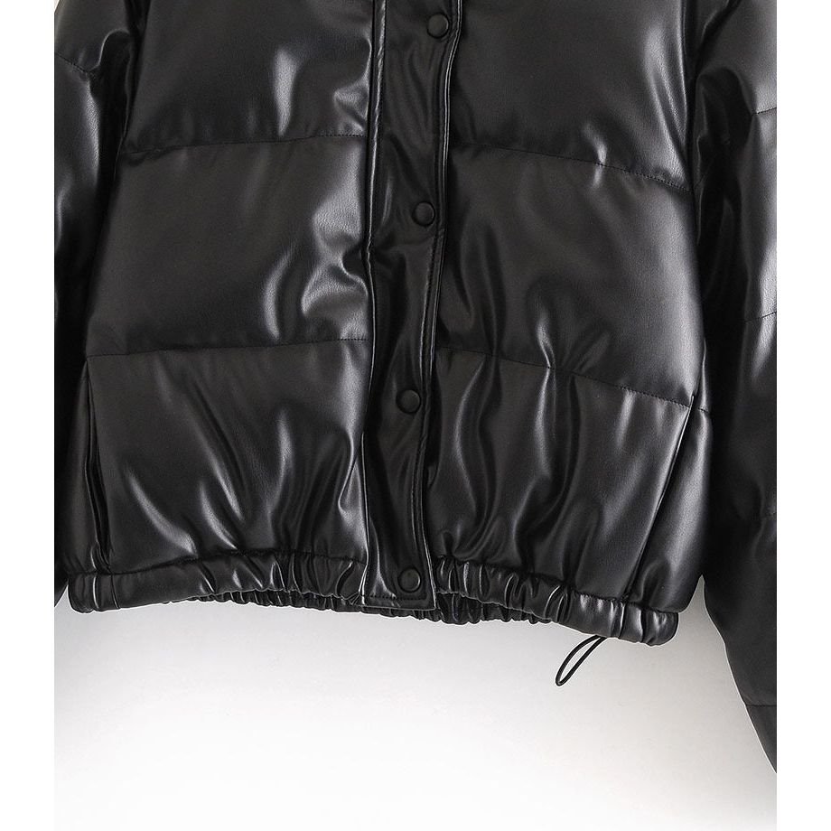Charlotte Luxe Leather Puffer Jacket