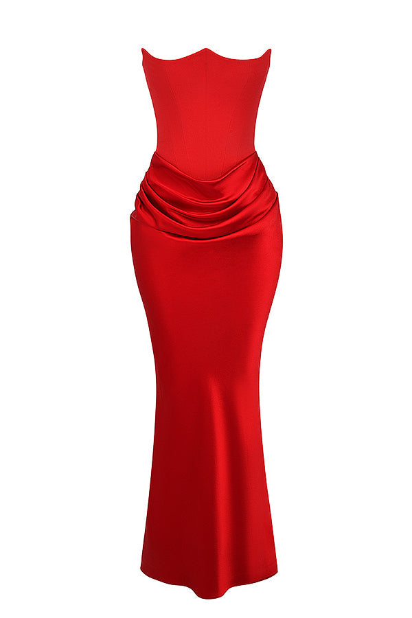 Amara Verfijnde Strapless Jurk