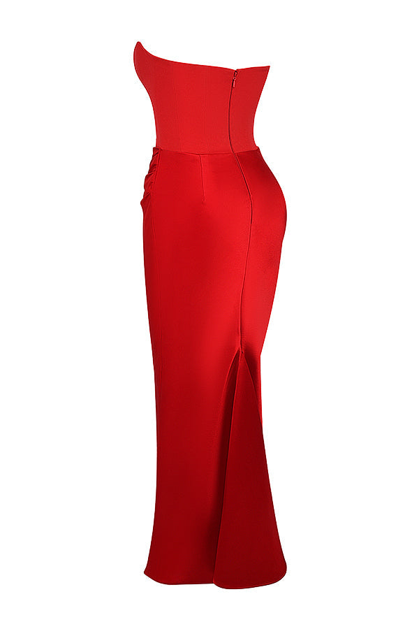 Amara Verfijnde Strapless Jurk