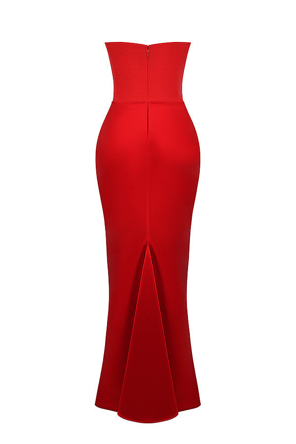 Amara Verfijnde Strapless Jurk
