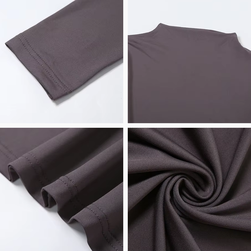 Selene - Elegante Plissé Maxi Jurk met Lange Mouwen