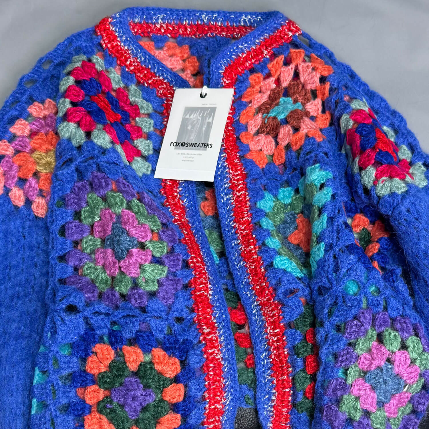 Mila Cropped Granny Square Cardigan