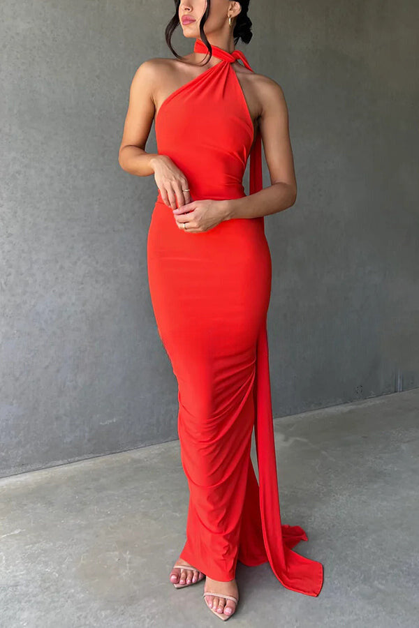 Emily Elegant Soft Backless Maxi Dress