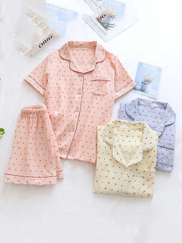 Lotte Kersenprint Katoenen Pyjama Set