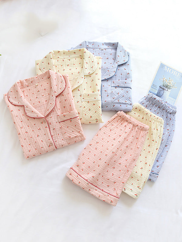 Lotte Kersenprint Katoenen Pyjama Set