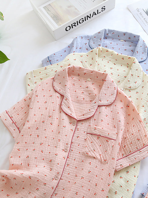 Lotte Kersenprint Katoenen Pyjama Set