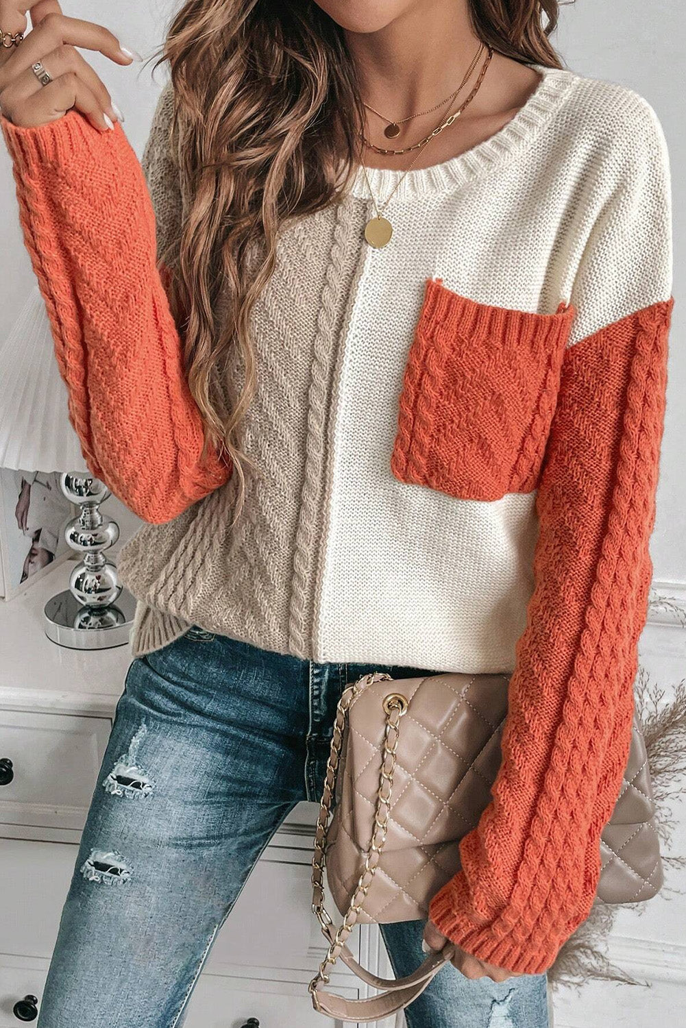 Vera Luxe Cable Knit Sweater