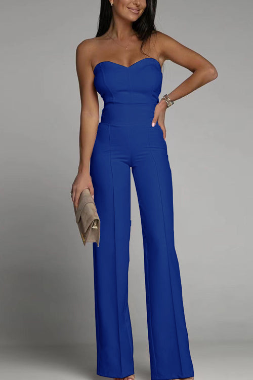 Charlotte Elegant Strapless Jumpsuit – Minimalist Chic