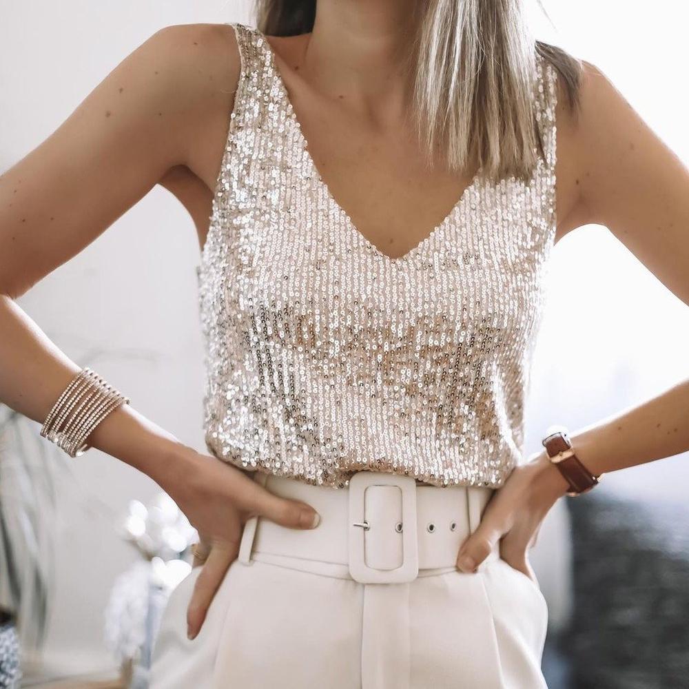 Valentina Luxe Sequin Top – Elegant & Radiant