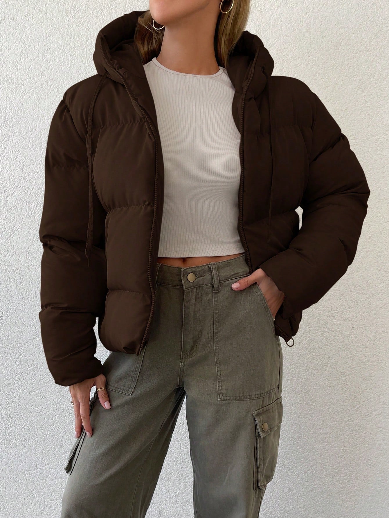 Emma Luxe Pufferjas met Kap en Rits voor Comfortabele Winterdagen