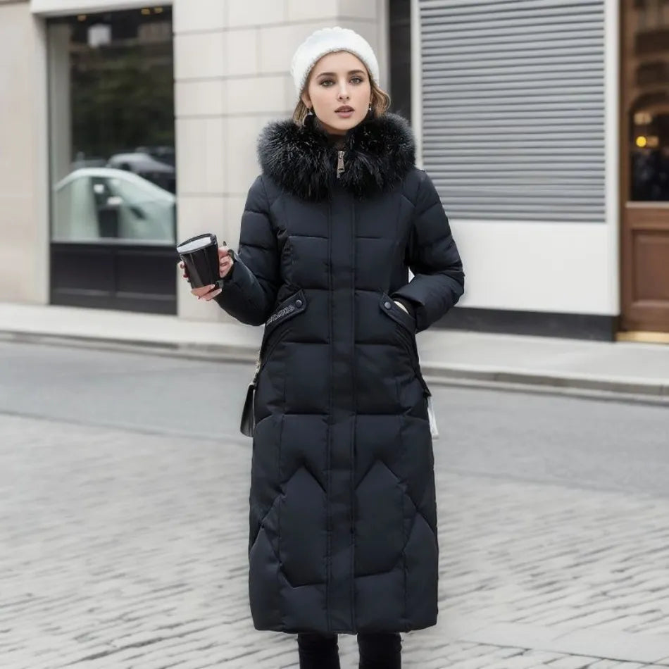 Louise Luxe Puffer Jacket with Fur Hood