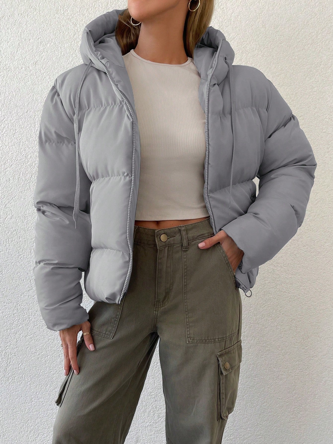 Emma Luxe Pufferjas met Kap en Rits voor Comfortabele Winterdagen