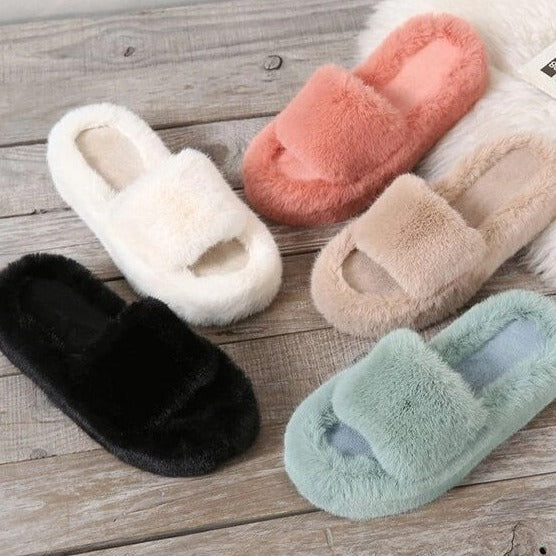 Alicia Luxe Faux Fur Slippers - Comfortabele en Stijlvolle Pantoffels voor Elke Dag