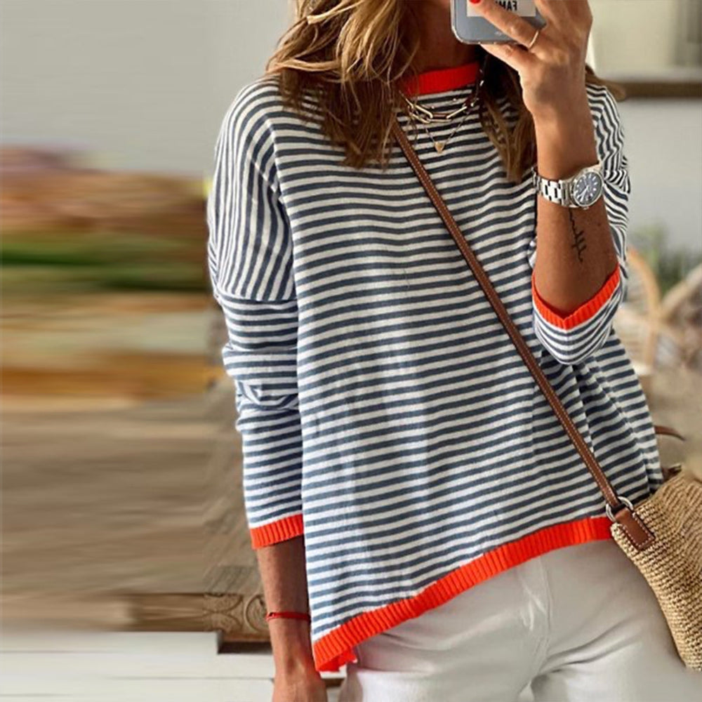 Pauline Laurent Classic Striped T-shirt