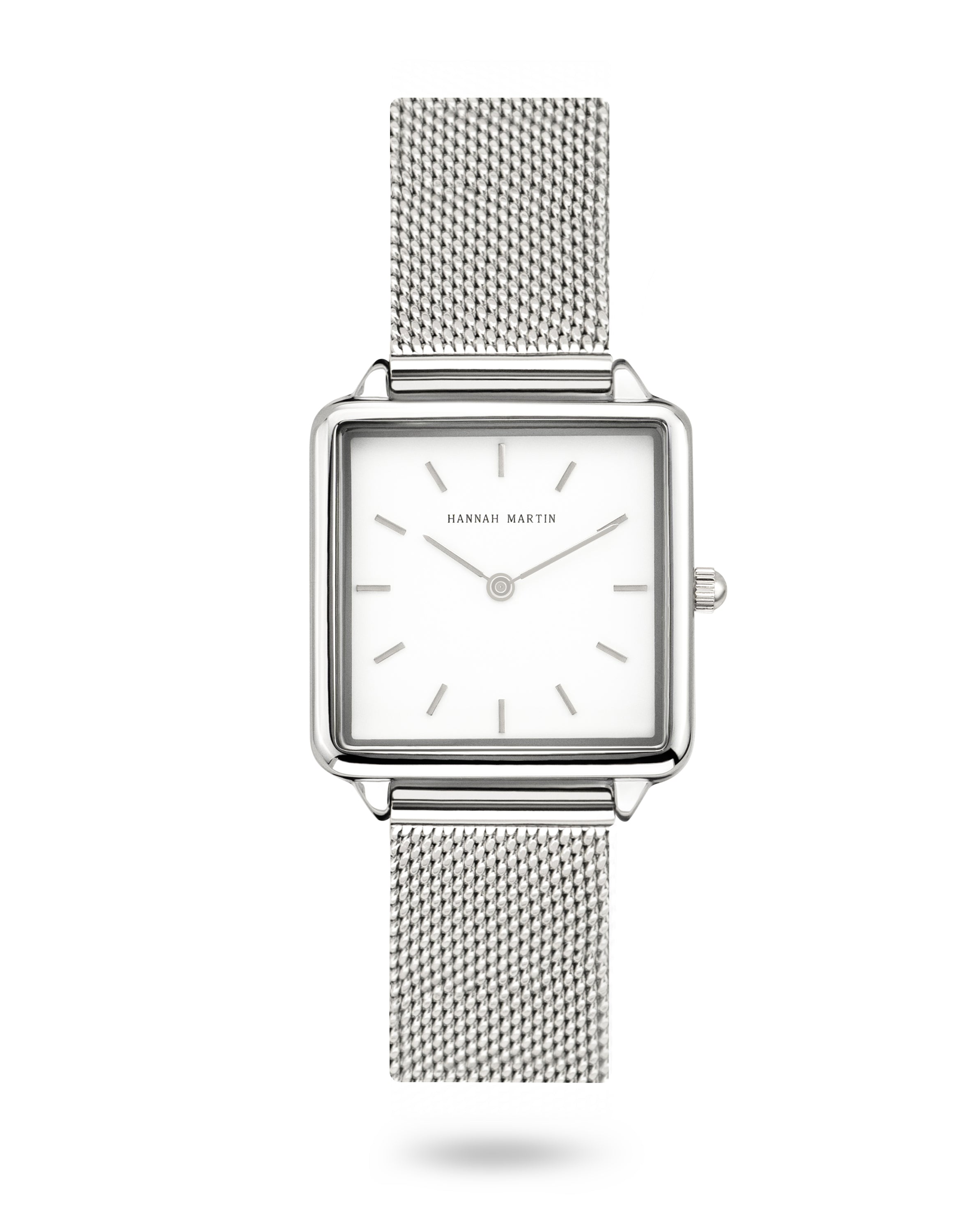 Zenith - Vierkant Horloge Zilver met Mesh Band