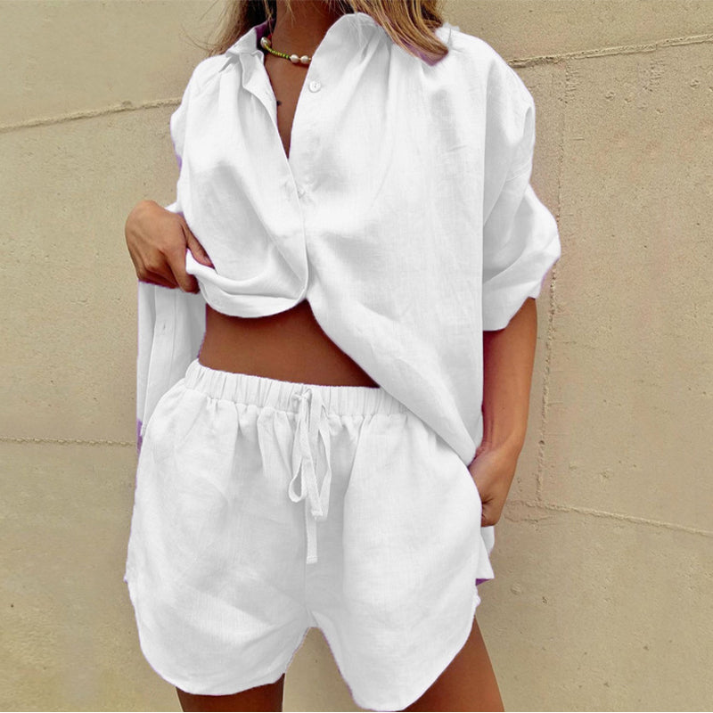 Chloé Comfortabele Lichte Linnen Set met Blouse en Shorts