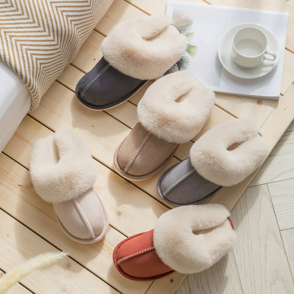 Zara Luxe Fluffy Pantoffels - Comfortabele Slip-ons met Faux Fur