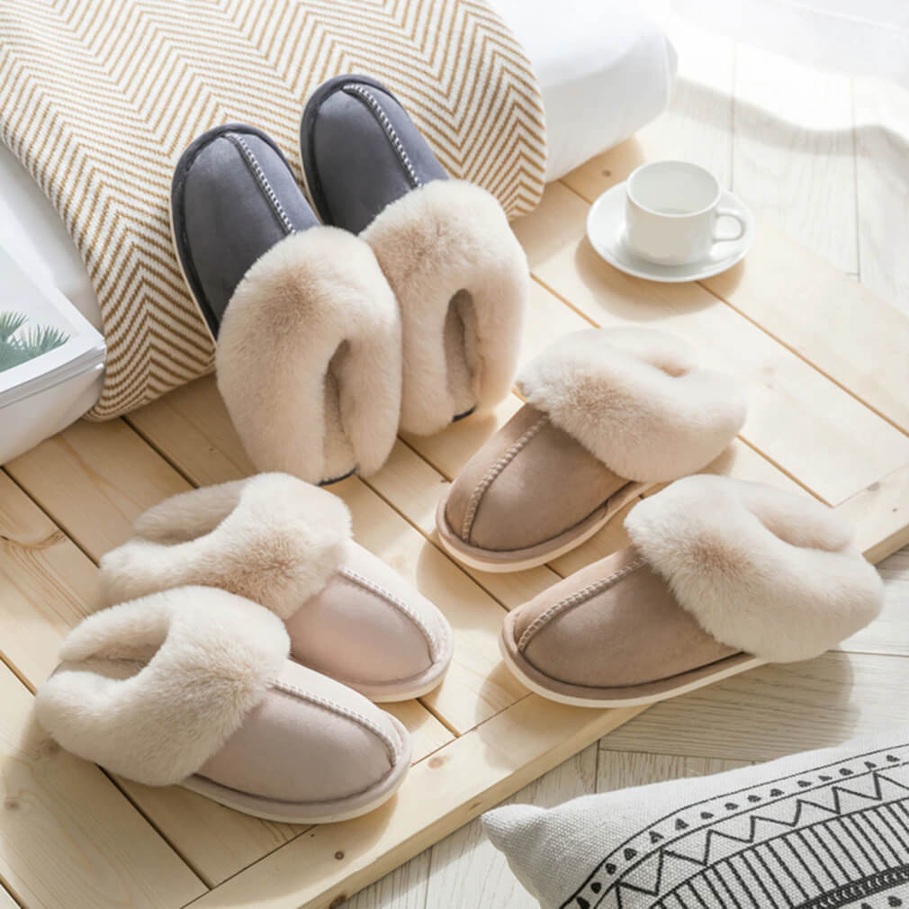 Zara Luxe Fluffy Pantoffels - Comfortabele Slip-ons met Faux Fur