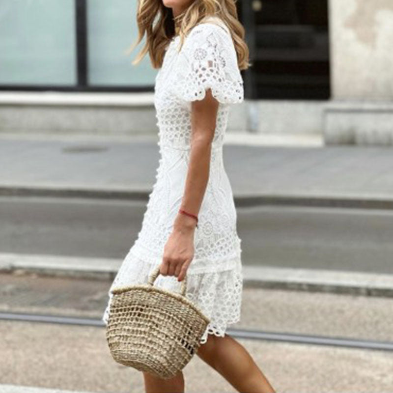 Isabella Summer Elegant Lace Midi Dress