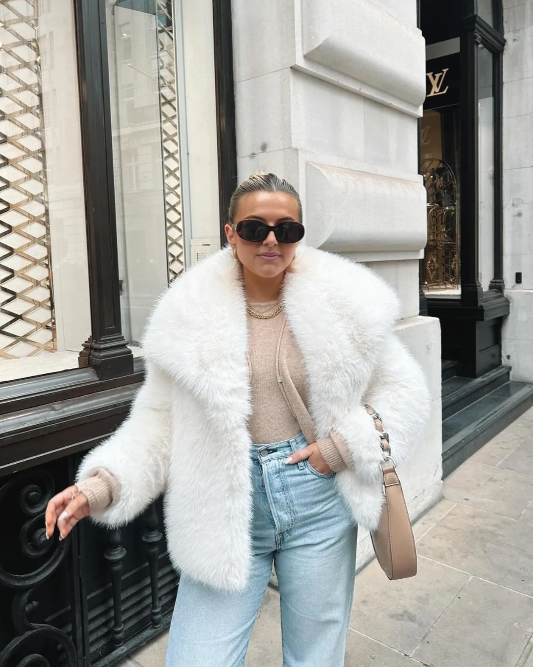 Sophia Vegan Faux Fur Jas