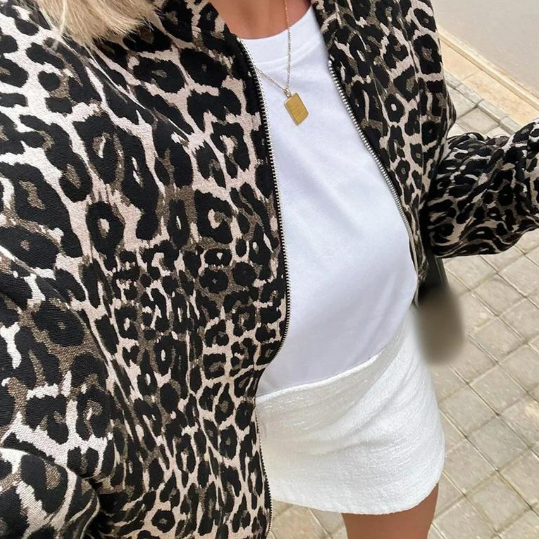 Lotte Luxe Leopard Print Jacket