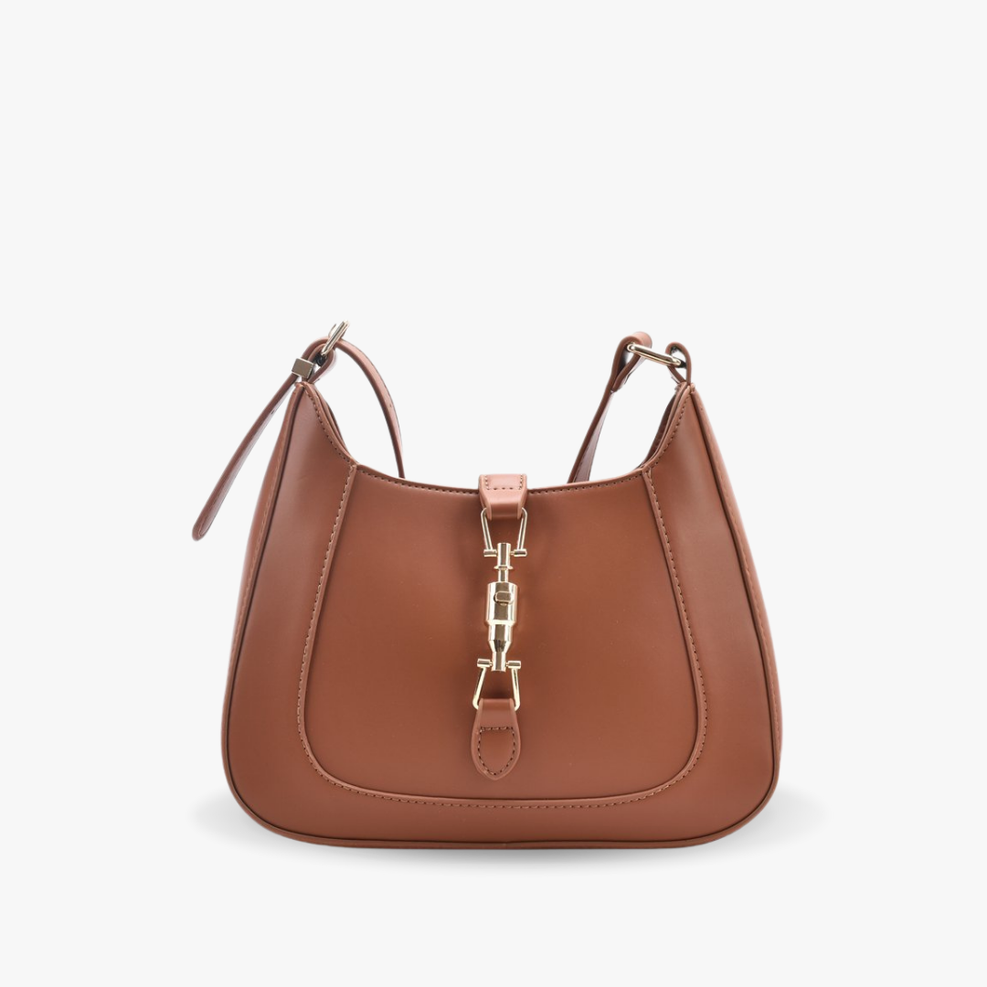 Elara's Elegant Shoulder Bag - A Unique Bag that Combines Timeless Vintage Charm and Practical Functionality. Made from Soft Vegan Leather with a Spacious Main Compartment for all your Daily Essentials.