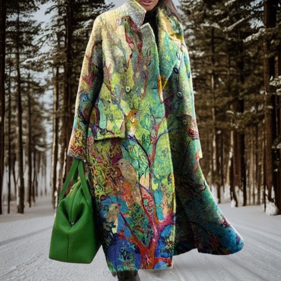 Juliette Luxe Winter Coat with Graphic Design