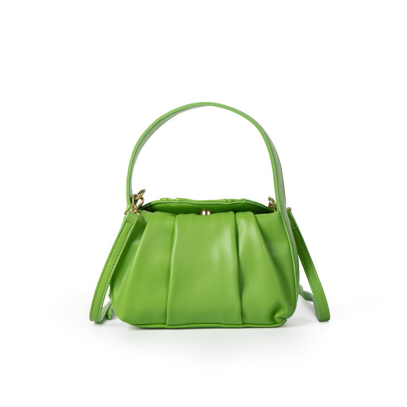 Sophie Luxe Mini Handbag - Elegant and Versatile Accessory with Unique Pleated Design