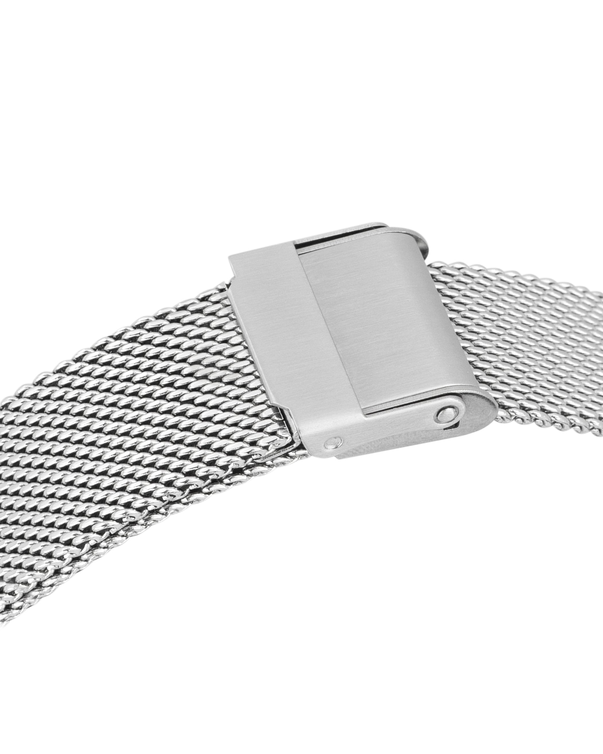 Zenith - Vierkant Horloge Zilver met Mesh Band