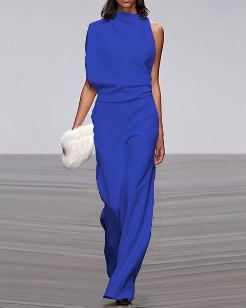 Elena | Elegant Sleeveless Jumpsuit with Tailored Fit and Wide Legs