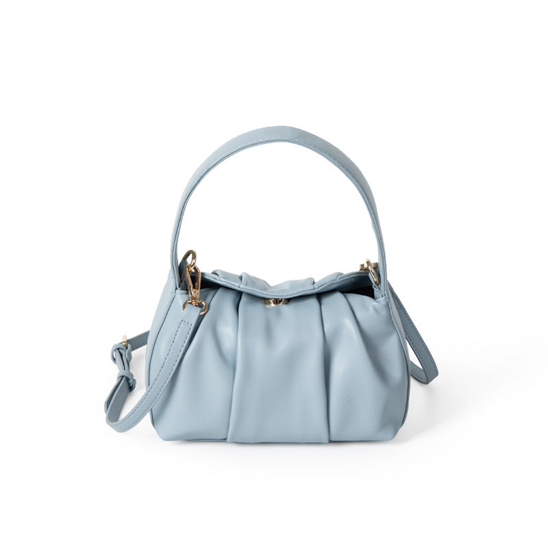 Sophie Luxe Mini Handbag - Elegant and Versatile Accessory with Unique Pleated Design