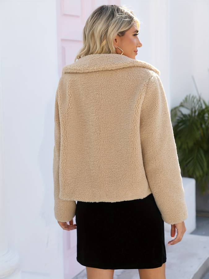 Elena Comfortable Teddy Jacket with Classic Closure