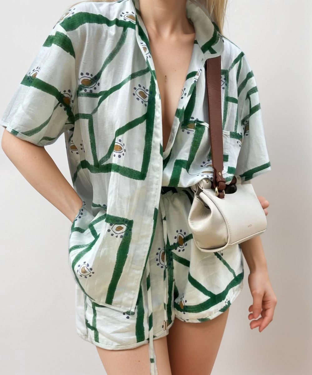 Naomi Comfortabele Zomerset van Katoen met Print