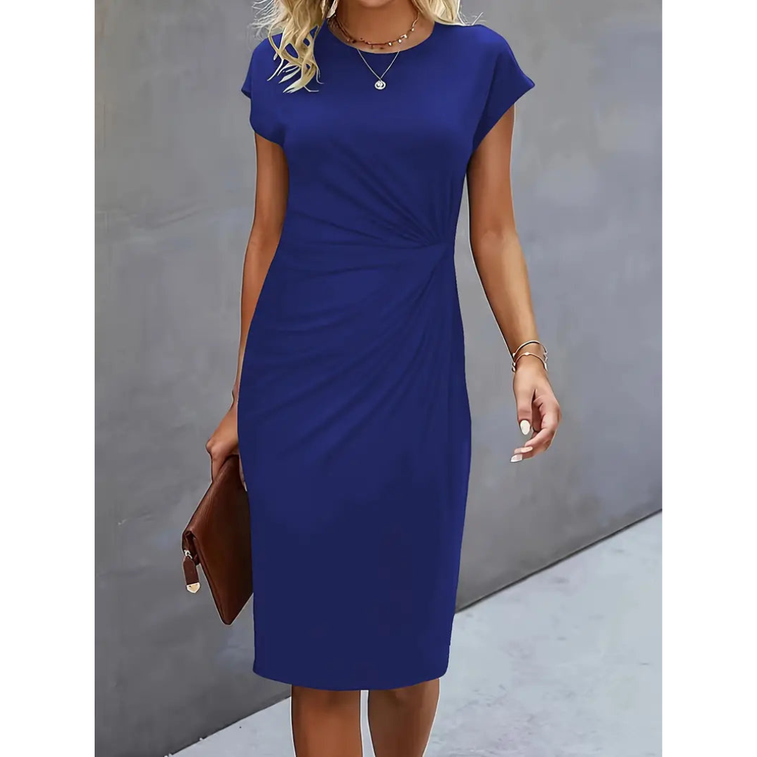 Olivia Elegant Waist Accent Midi Dress