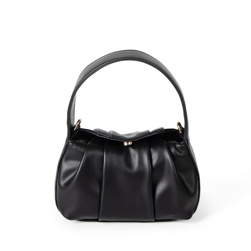 Sophie Luxe Mini Handbag - Elegant and Versatile Accessory with Unique Pleated Design