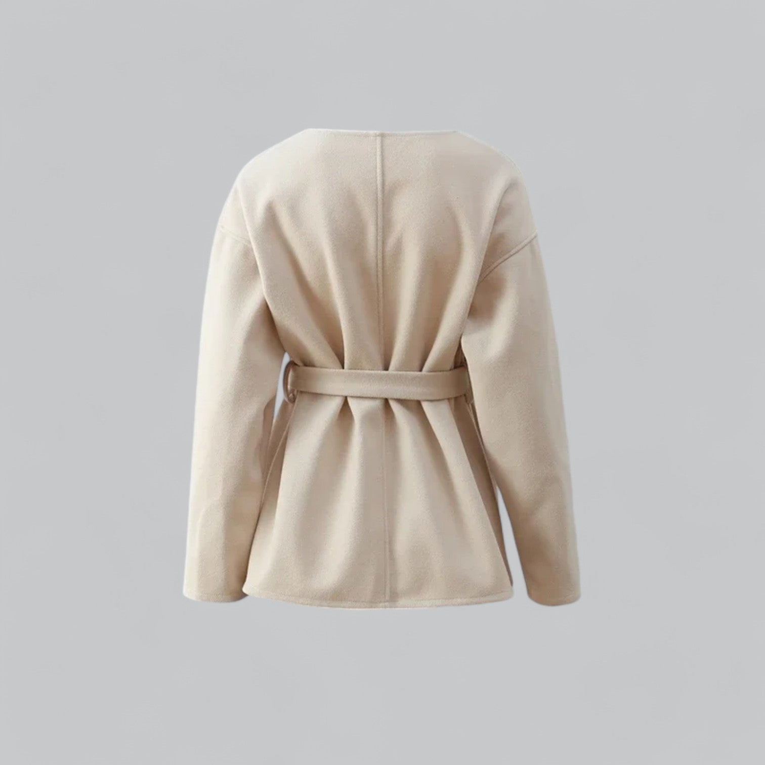 Elena | Luxury Midi Coat with Waist Belt