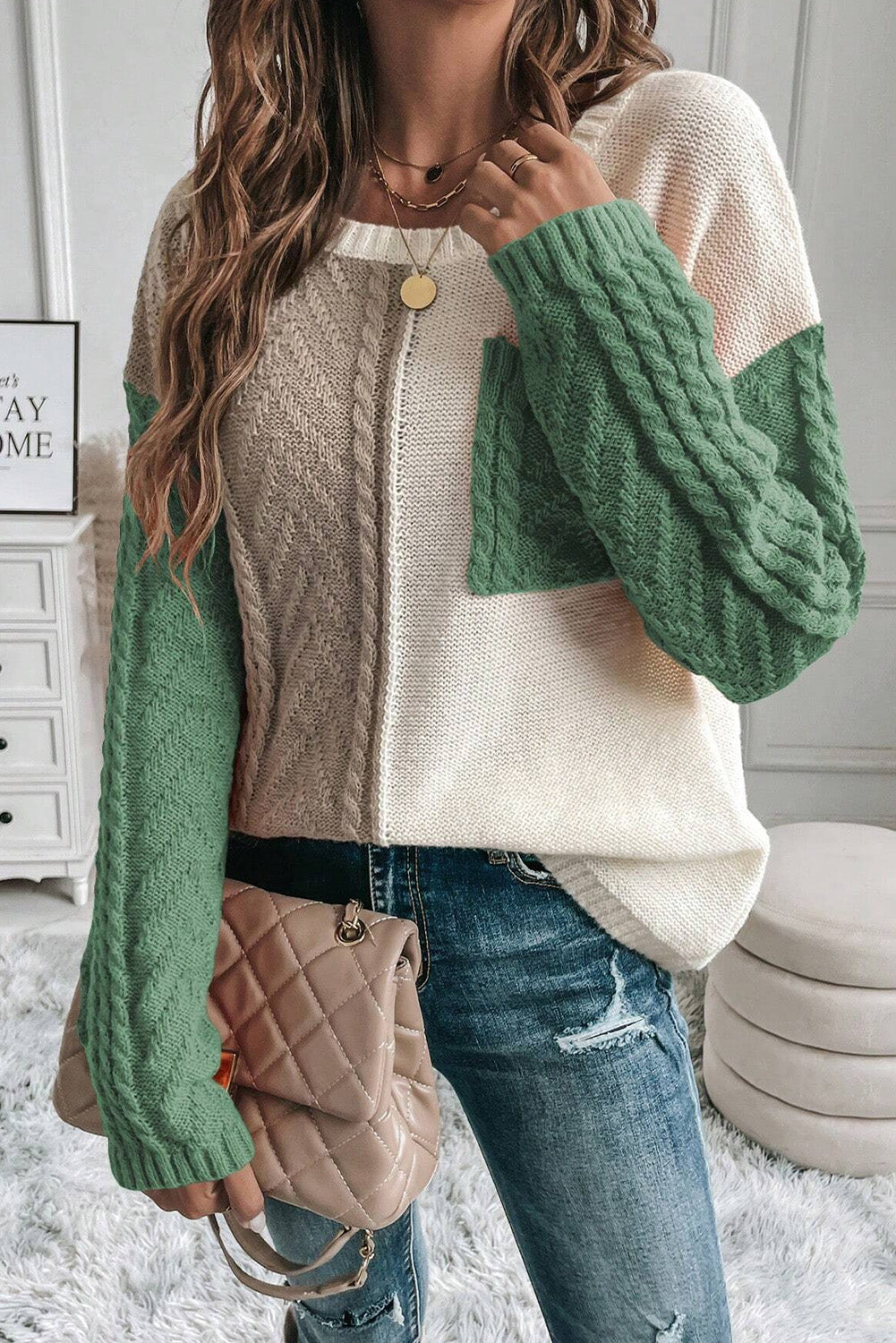 Vera Luxe Cable Knit Sweater