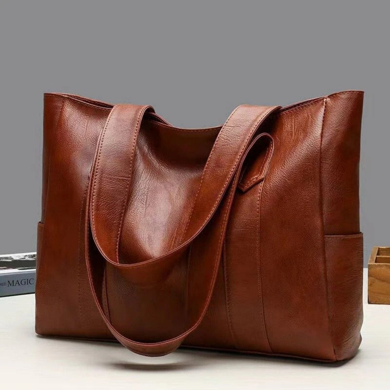 Emma Luxe Vintage Leather Shoulder Bag - Timeless Elegant and Practical Accessory