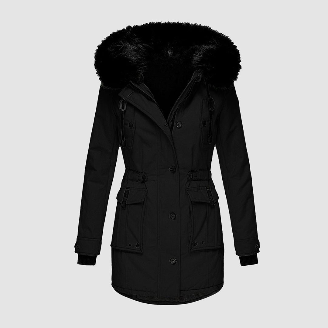 Livia Luxe Winter Jacket with Warm Lining and Adjustable Hood